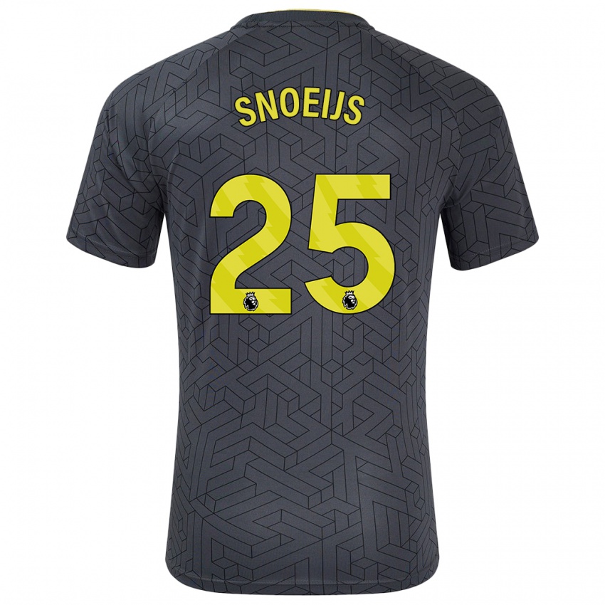 Kinder Katja Snoeijs #25 Schwarz Gelb Auswärtstrikot Trikot 2024/25 T-Shirt Belgien