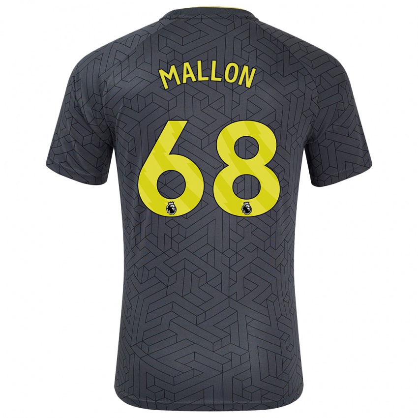 Kinder Mathew Mallon #68 Schwarz Gelb Auswärtstrikot Trikot 2024/25 T-Shirt Belgien