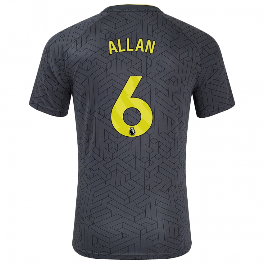 Kinder Allan #6 Schwarz Gelb Auswärtstrikot Trikot 2024/25 T-Shirt Belgien