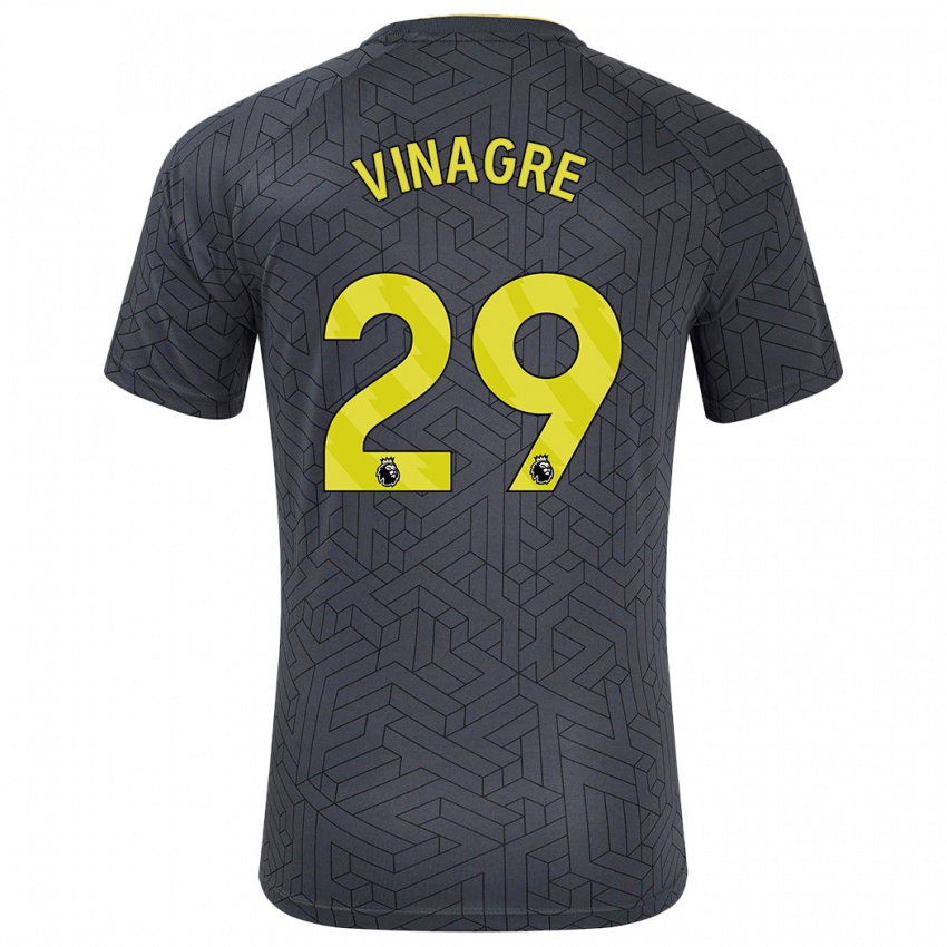 Kinder Ruben Vinagre #29 Schwarz Gelb Auswärtstrikot Trikot 2024/25 T-Shirt Belgien