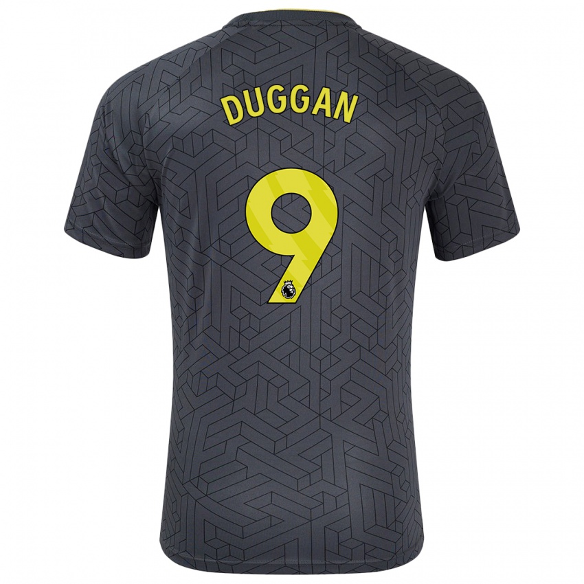 Kinder Toni Duggan #9 Schwarz Gelb Auswärtstrikot Trikot 2024/25 T-Shirt Belgien