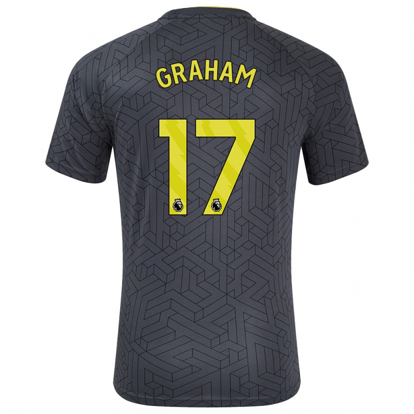 Kinder Lucy Graham #17 Schwarz Gelb Auswärtstrikot Trikot 2024/25 T-Shirt Belgien