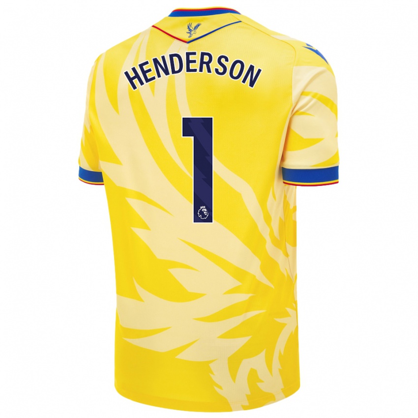 Enfant Maillot Dean Henderson #1 Jaune Tenues Extérieur 2024/25 T-Shirt Belgique