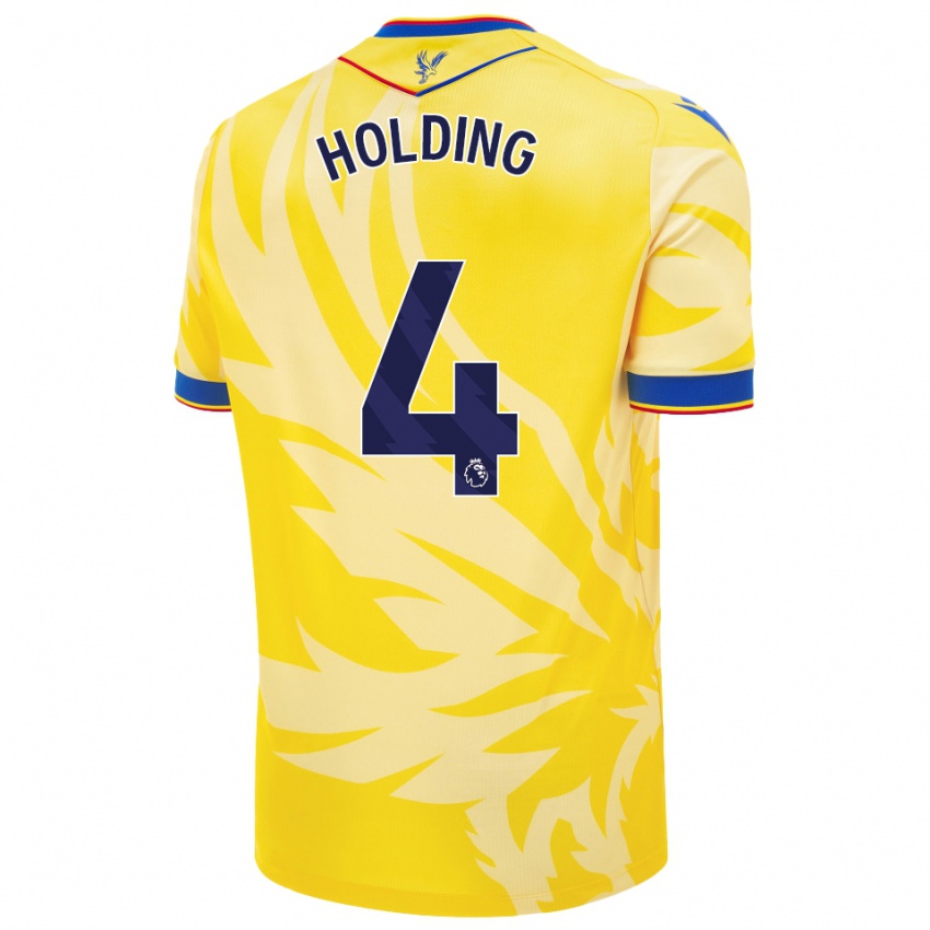 Enfant Maillot Rob Holding #4 Jaune Tenues Extérieur 2024/25 T-Shirt Belgique