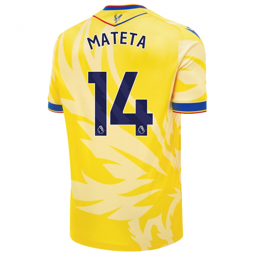 Enfant Maillot Jean-Philippe Mateta #14 Jaune Tenues Extérieur 2024/25 T-Shirt Belgique