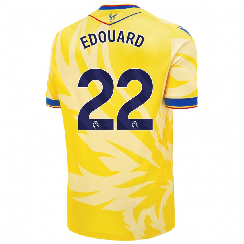 Enfant Maillot Odsonne Edouard #22 Jaune Tenues Extérieur 2024/25 T-Shirt Belgique