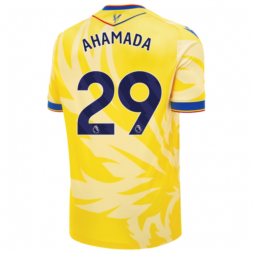 Enfant Maillot Naouirou Ahamada #29 Jaune Tenues Extérieur 2024/25 T-Shirt Belgique