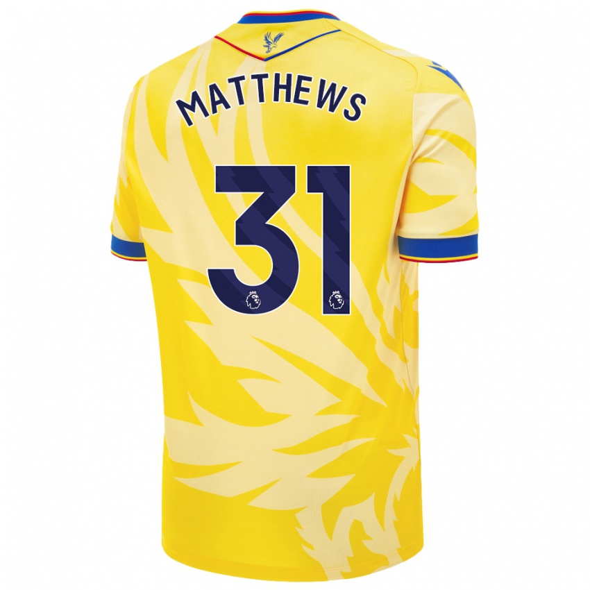 Enfant Maillot Remi Matthews #31 Jaune Tenues Extérieur 2024/25 T-Shirt Belgique