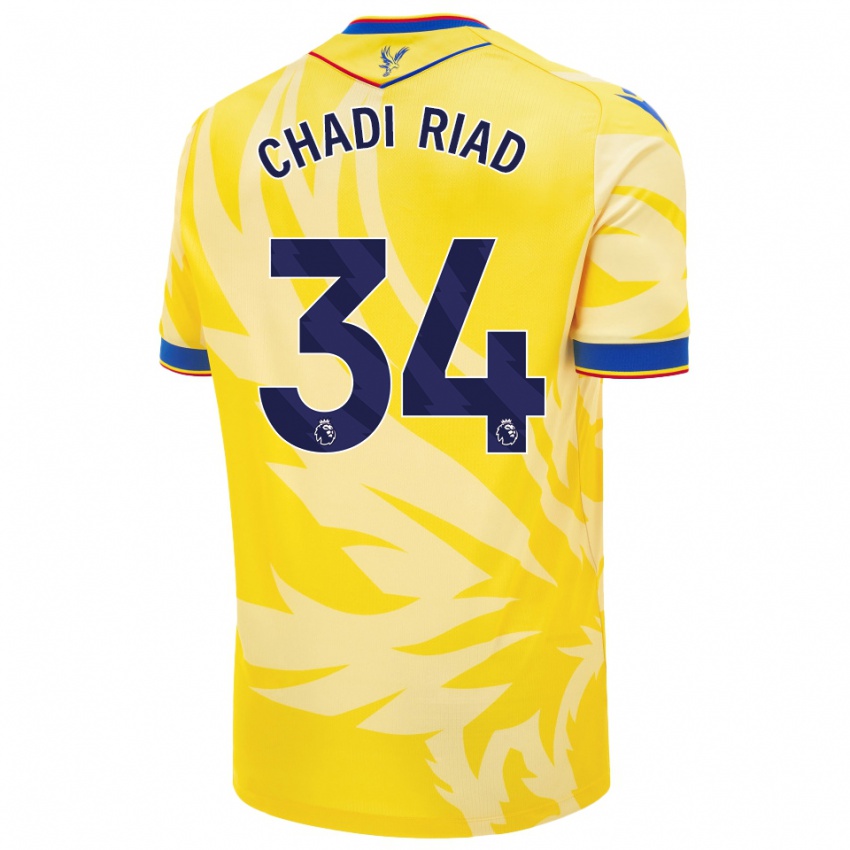 Enfant Maillot Chadi Riad #34 Jaune Tenues Extérieur 2024/25 T-Shirt Belgique