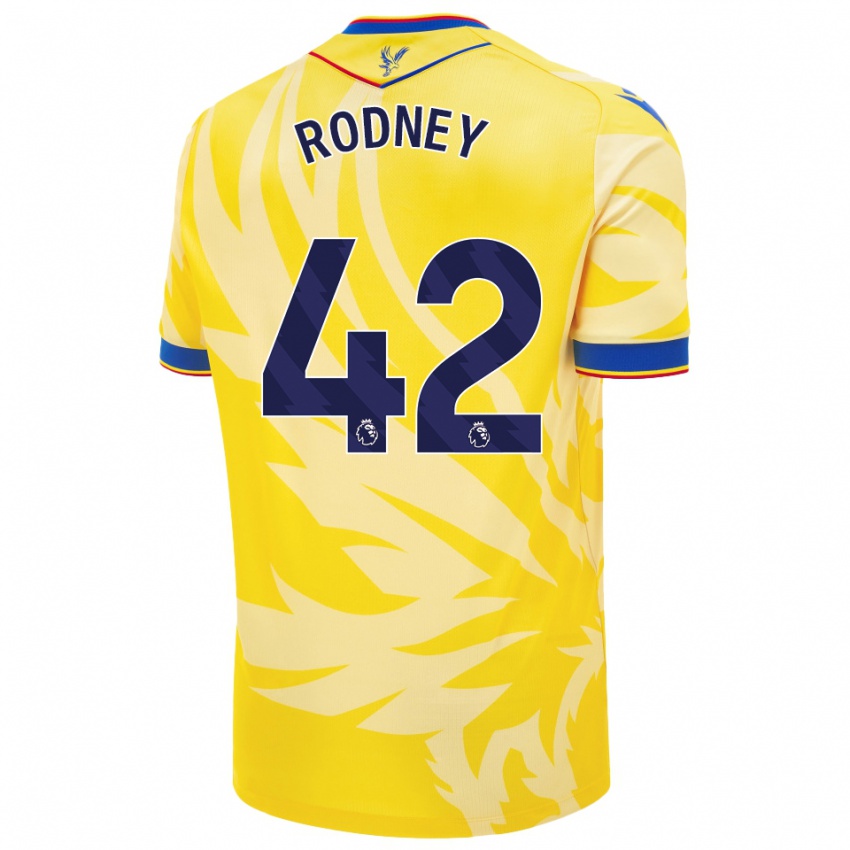 Enfant Maillot Kaden Rodney #42 Jaune Tenues Extérieur 2024/25 T-Shirt Belgique