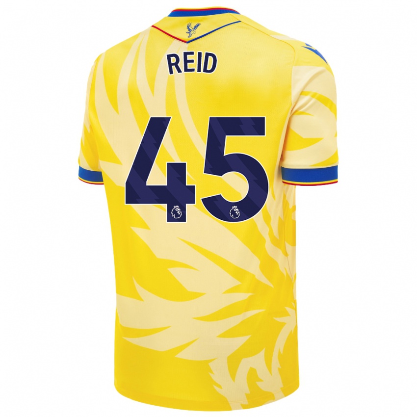 Enfant Maillot Dylan Reid #45 Jaune Tenues Extérieur 2024/25 T-Shirt Belgique