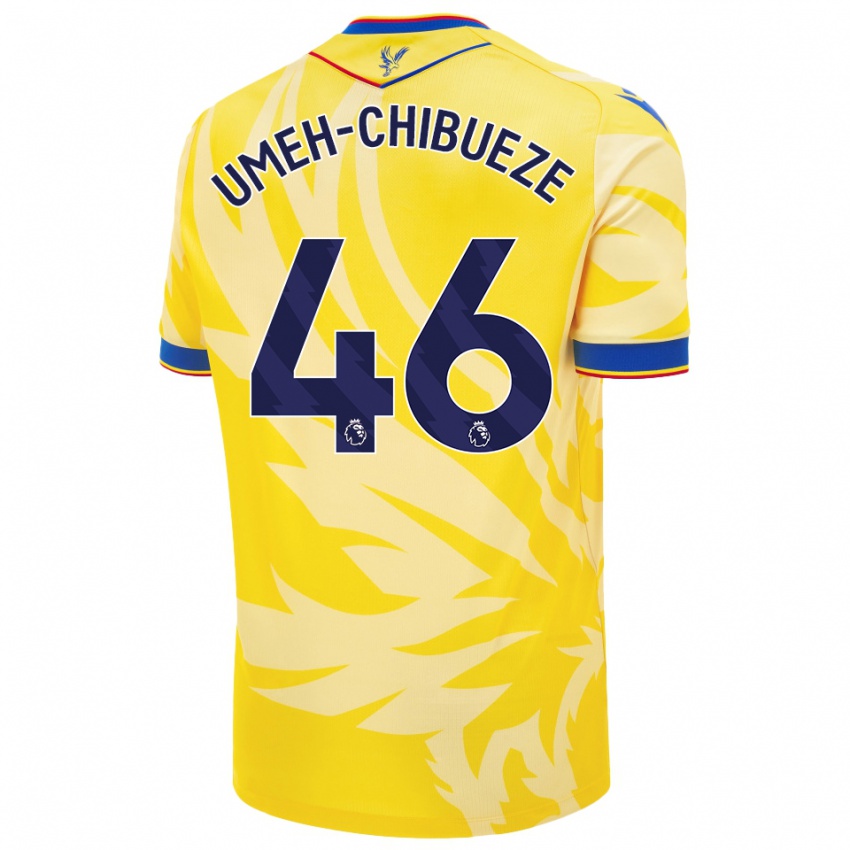 Enfant Maillot Franco Umeh-Chibueze #46 Jaune Tenues Extérieur 2024/25 T-Shirt Belgique