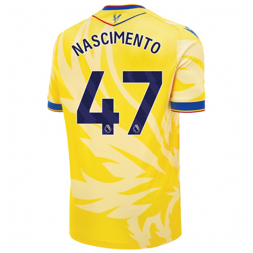 Enfant Maillot Adler Nascimento #47 Jaune Tenues Extérieur 2024/25 T-Shirt Belgique