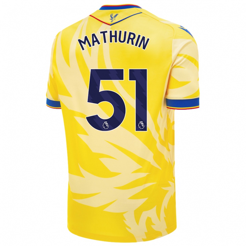 Enfant Maillot Roshaun Mathurin #51 Jaune Tenues Extérieur 2024/25 T-Shirt Belgique