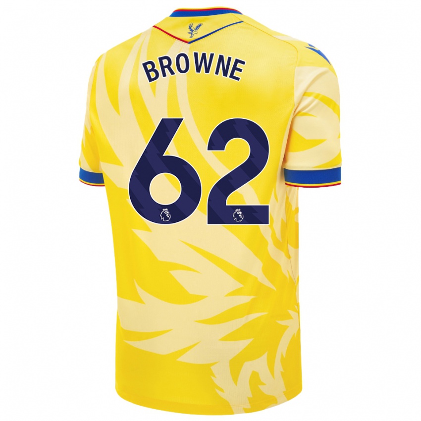 Enfant Maillot Luke Browne #62 Jaune Tenues Extérieur 2024/25 T-Shirt Belgique