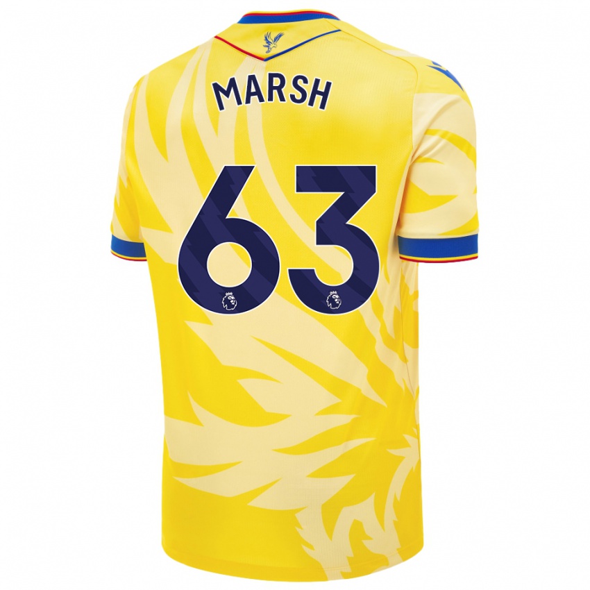 Enfant Maillot Zach Marsh #63 Jaune Tenues Extérieur 2024/25 T-Shirt Belgique