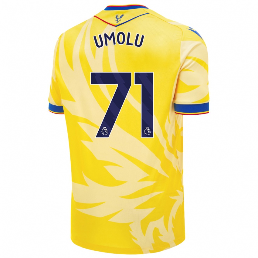 Enfant Maillot Jemiah Umolu #71 Jaune Tenues Extérieur 2024/25 T-Shirt Belgique