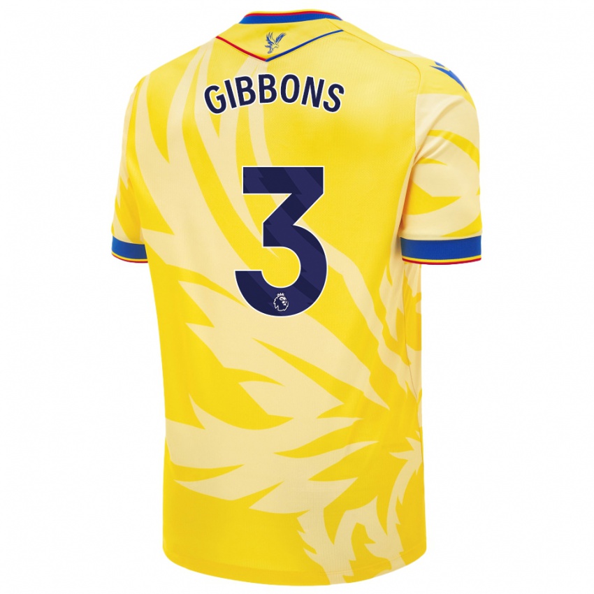 Enfant Maillot Felicity Gibbons #3 Jaune Tenues Extérieur 2024/25 T-Shirt Belgique