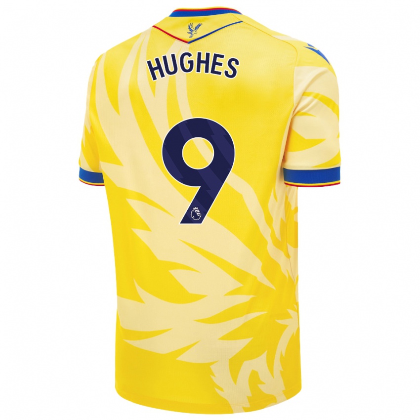 Enfant Maillot Elise Hughes #9 Jaune Tenues Extérieur 2024/25 T-Shirt Belgique