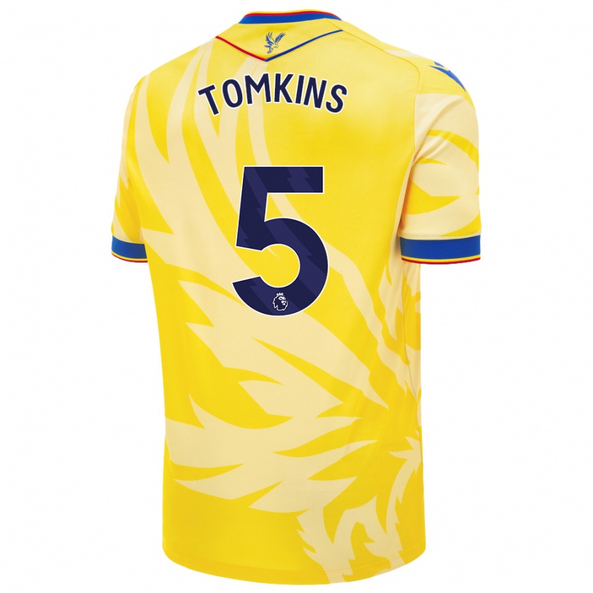 Enfant Maillot James Tomkins #5 Jaune Tenues Extérieur 2024/25 T-Shirt Belgique