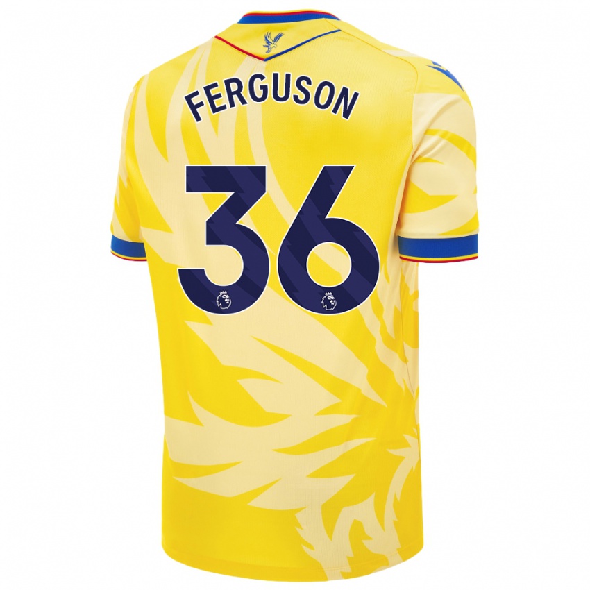 Enfant Maillot Nathan Ferguson #36 Jaune Tenues Extérieur 2024/25 T-Shirt Belgique