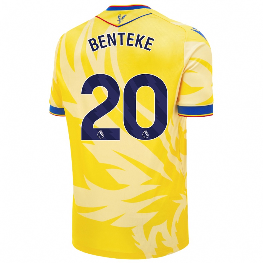 Enfant Maillot Christian Benteke #20 Jaune Tenues Extérieur 2024/25 T-Shirt Belgique