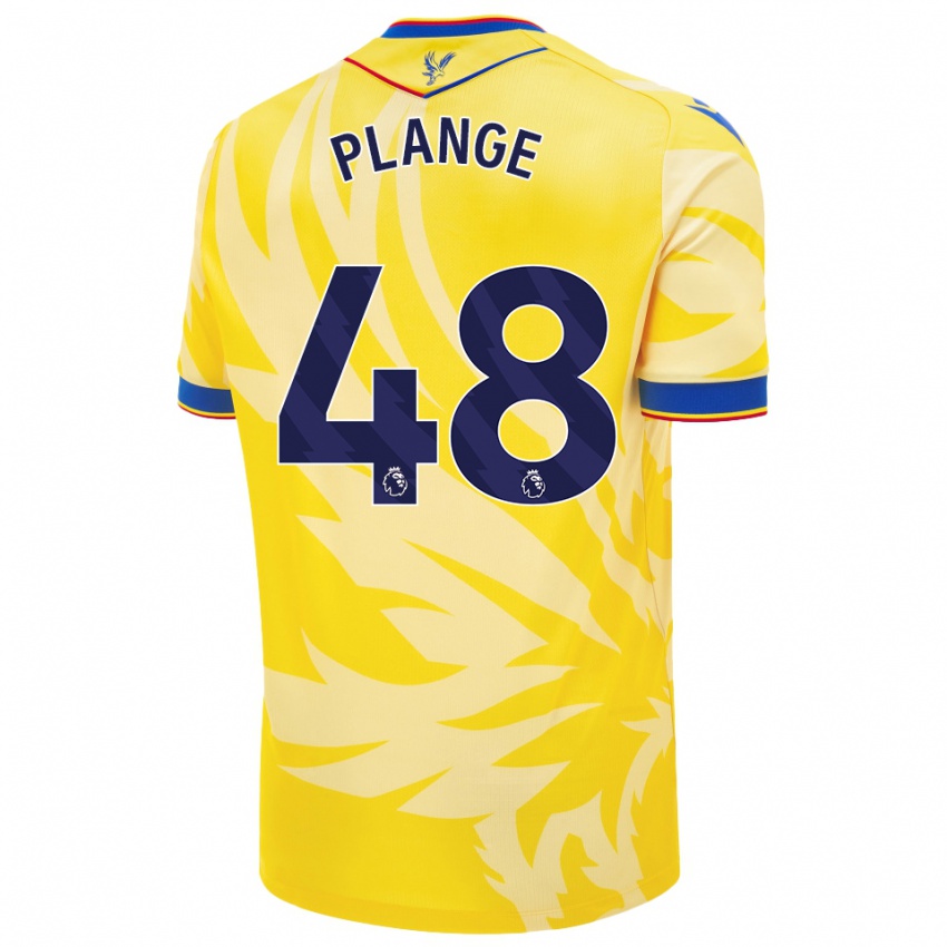 Enfant Maillot Luke Plange #48 Jaune Tenues Extérieur 2024/25 T-Shirt Belgique