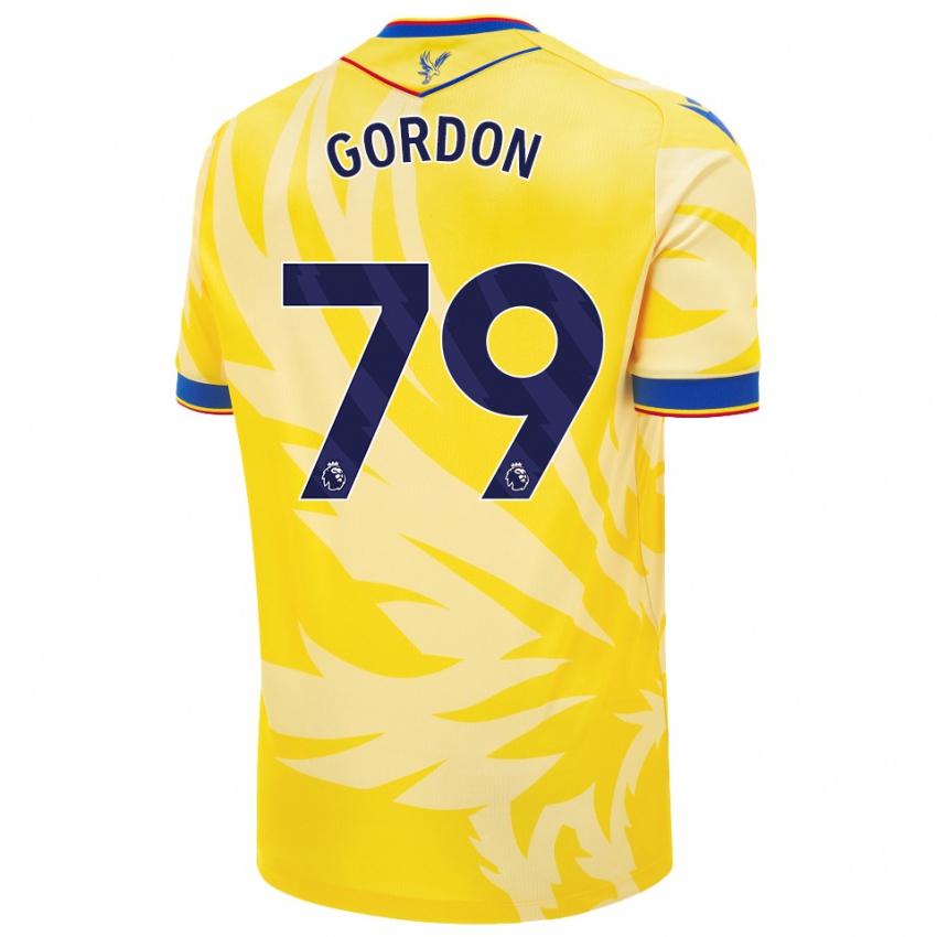 Kinderen John-Kymani Gordon #79 Geel Uitshirt Uittenue 2024/25 T-Shirt België