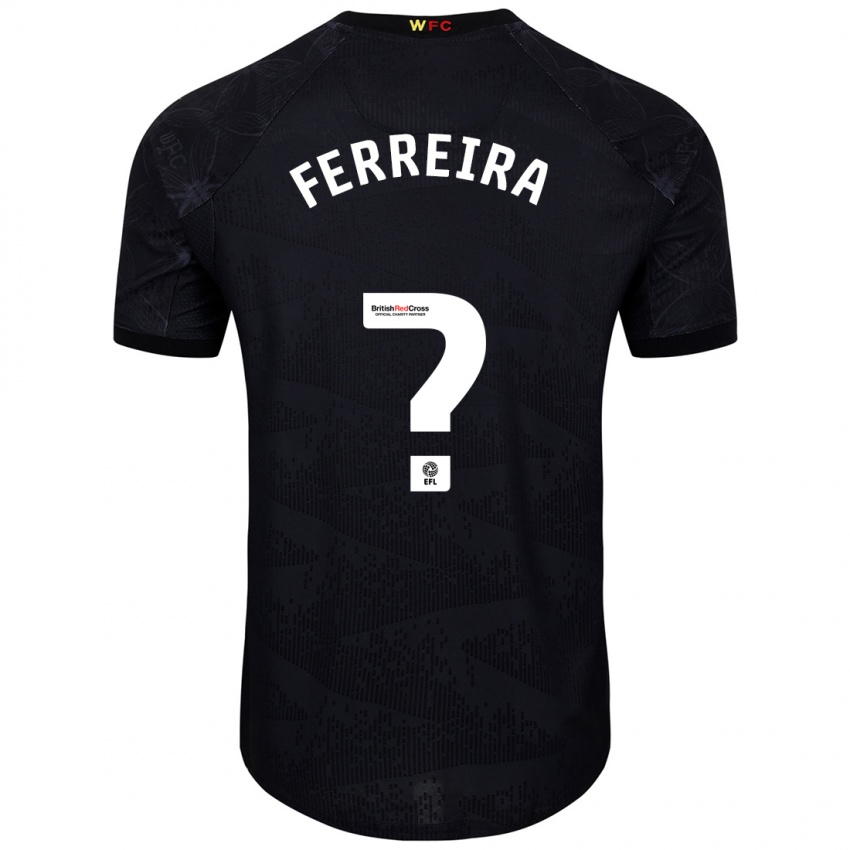 Kinderen João Ferreira #0 Zwart Wit Uitshirt Uittenue 2024/25 T-Shirt België