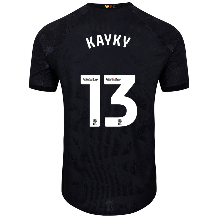 Kinderen Kayky Almeida #13 Zwart Wit Uitshirt Uittenue 2024/25 T-Shirt België