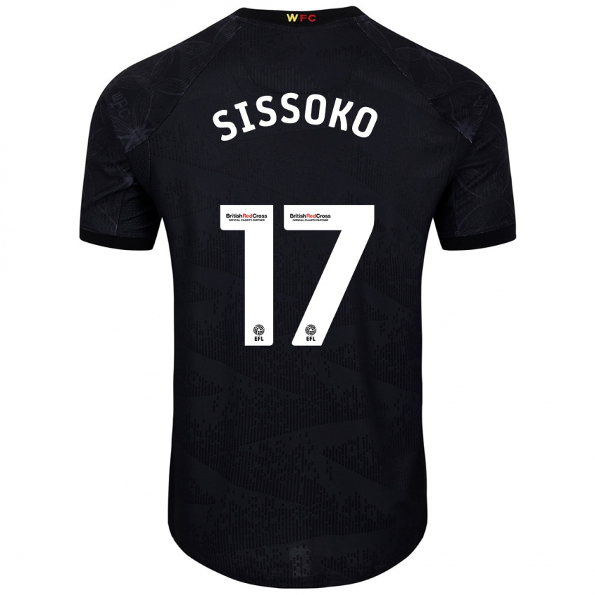 Enfant Maillot Moussa Sissoko #17 Noir Blanc Tenues Extérieur 2024/25 T-Shirt Belgique