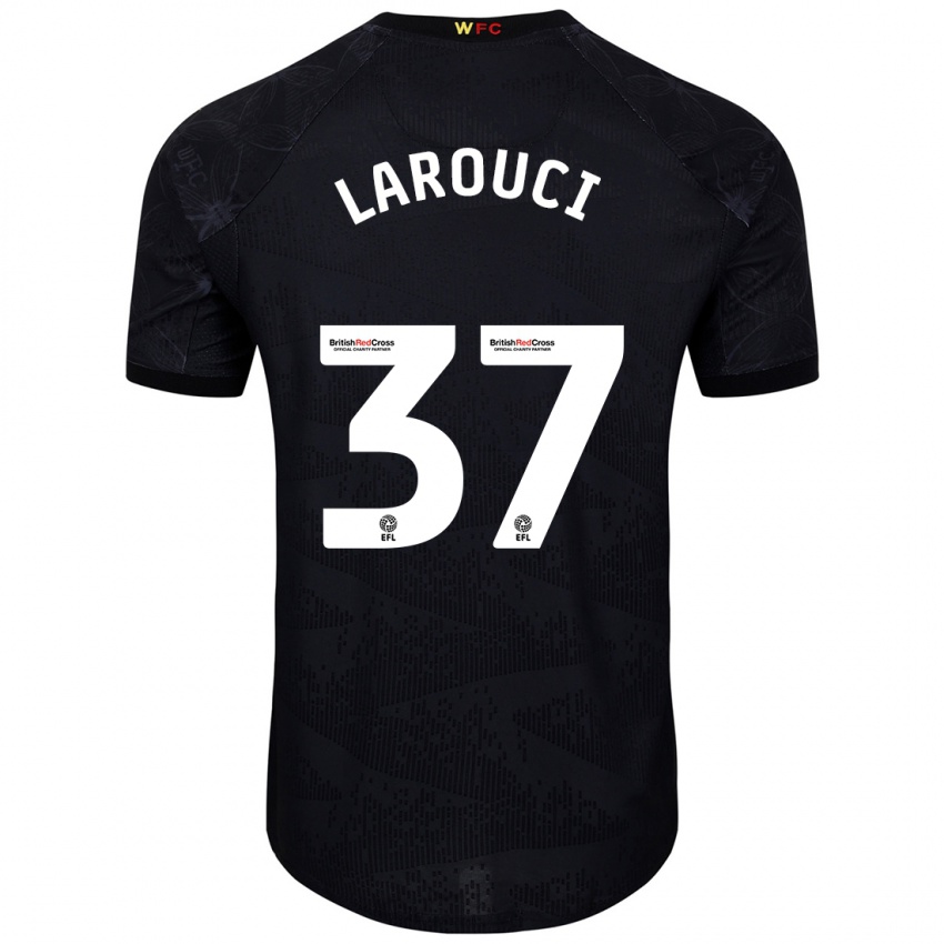 Kinderen Yasser Larouci #37 Zwart Wit Uitshirt Uittenue 2024/25 T-Shirt België