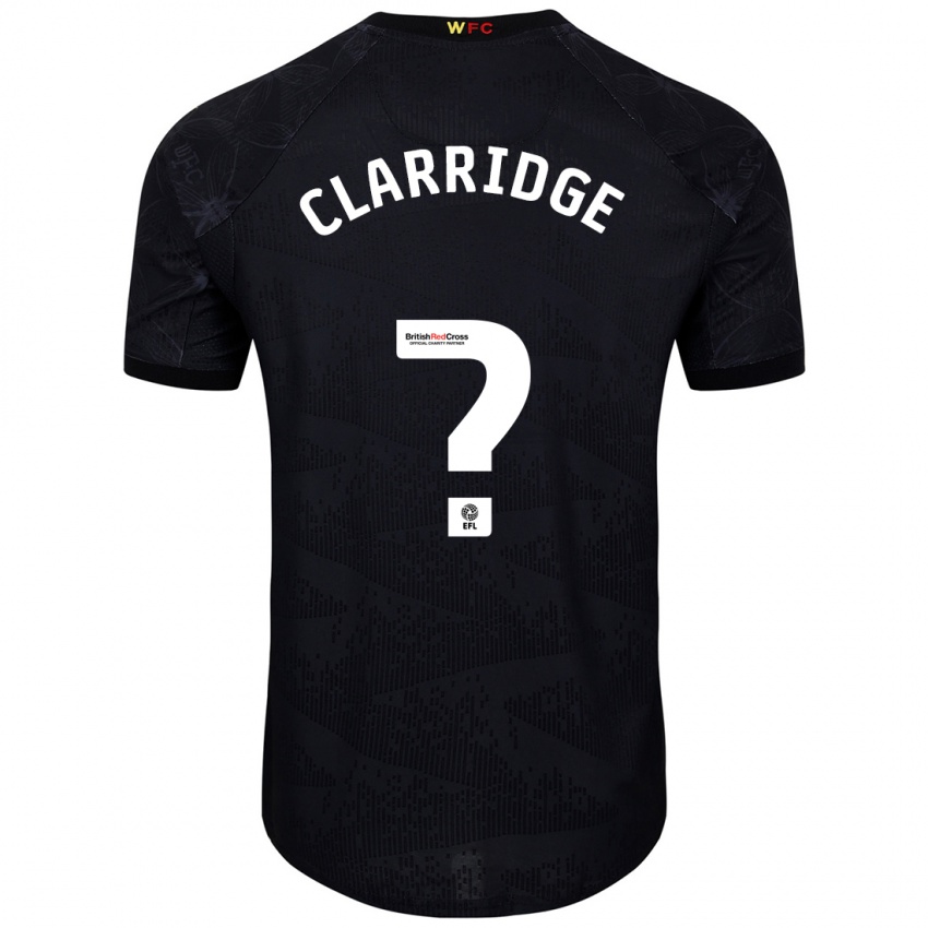 Kinderen James Clarridge #0 Zwart Wit Uitshirt Uittenue 2024/25 T-Shirt België