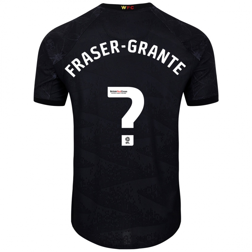 Enfant Maillot Zak Fraser-Grante #0 Noir Blanc Tenues Extérieur 2024/25 T-Shirt Belgique