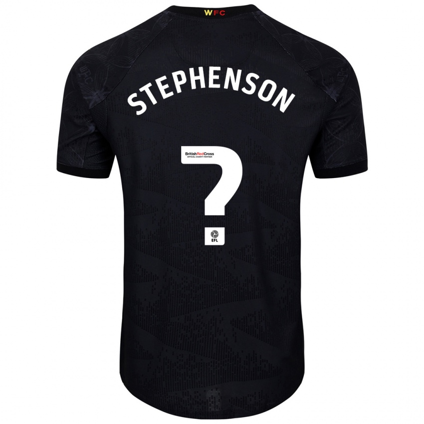 Kinderen Ollie Stephenson #0 Zwart Wit Uitshirt Uittenue 2024/25 T-Shirt België