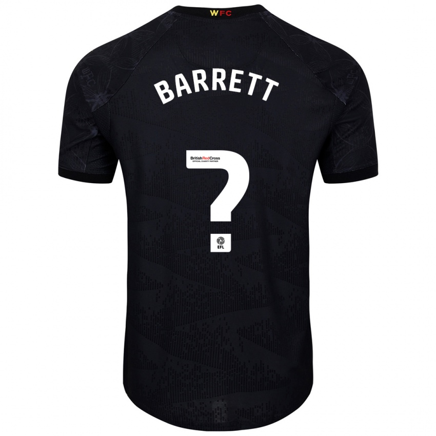 Kinderen Hayden Barrett #0 Zwart Wit Uitshirt Uittenue 2024/25 T-Shirt België