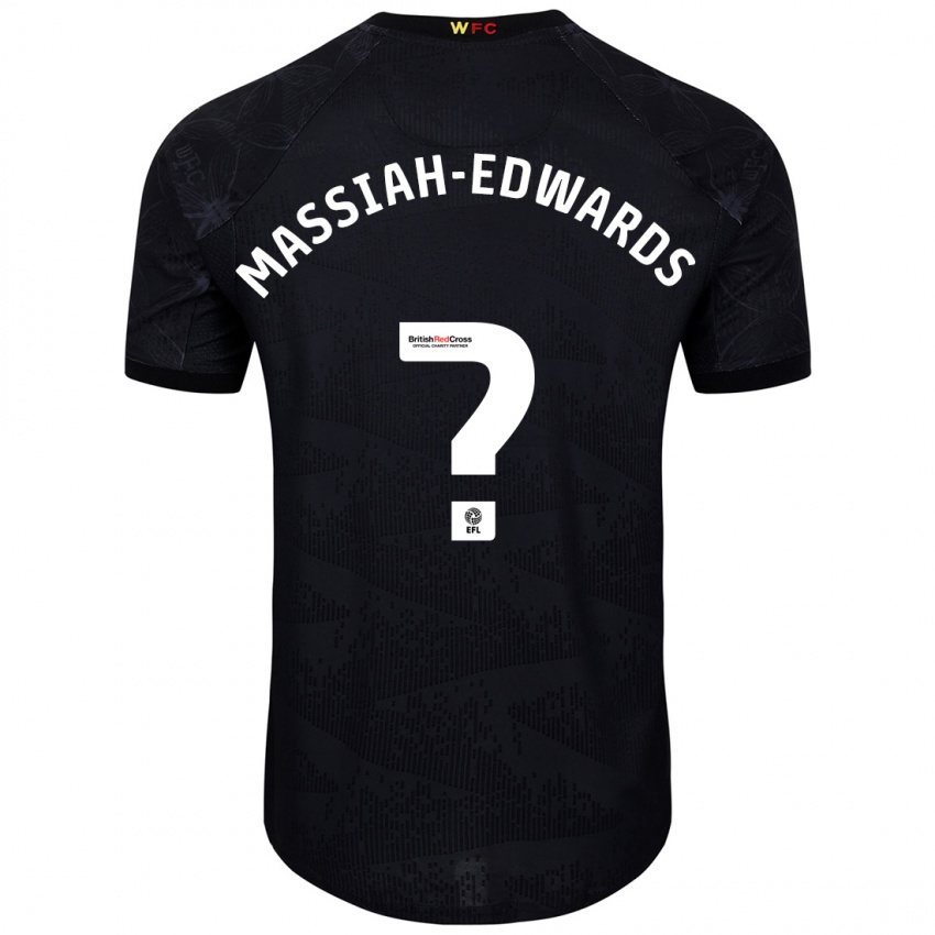 Kinderen Zavier Massiah-Edwards #0 Zwart Wit Uitshirt Uittenue 2024/25 T-Shirt België