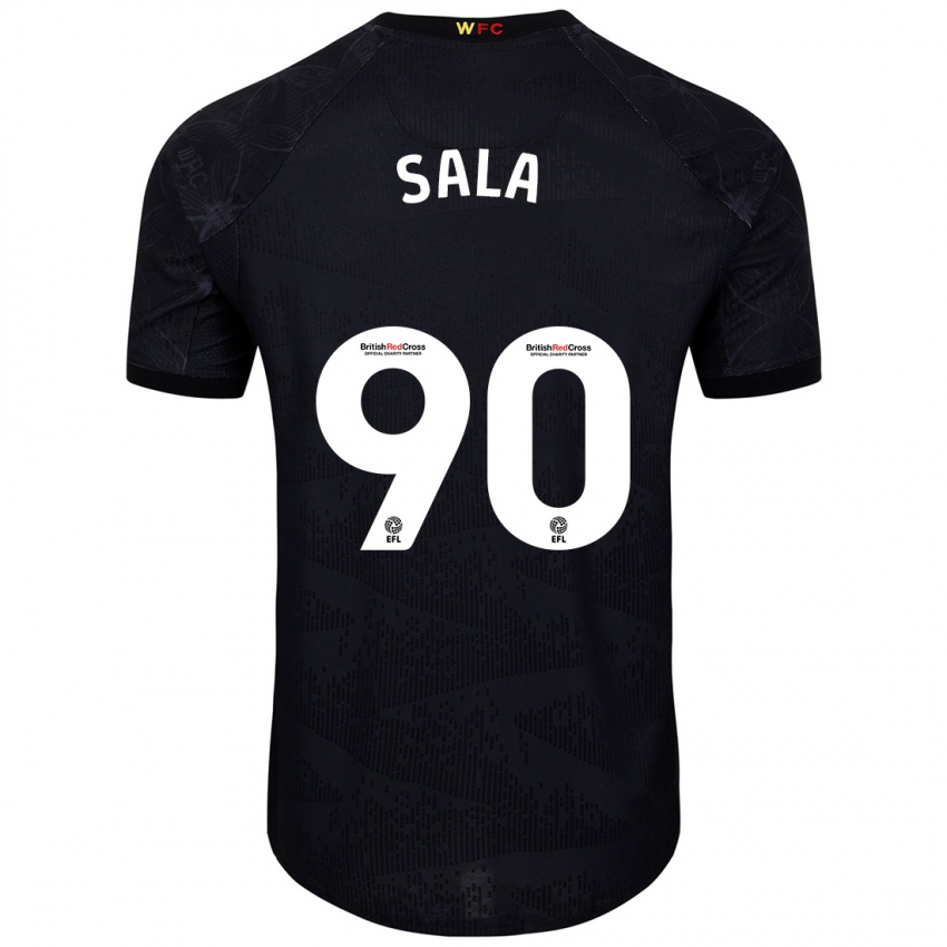 Kinderen Joel Sala #90 Zwart Wit Uitshirt Uittenue 2024/25 T-Shirt België