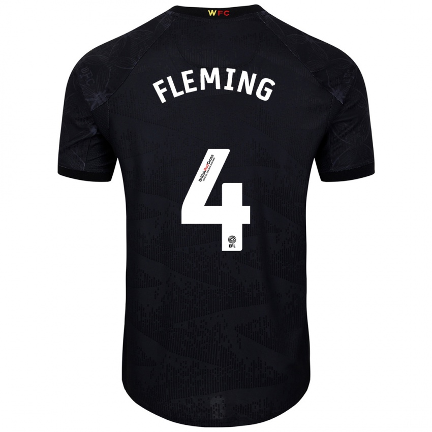 Kinderen Charlotte Fleming #4 Zwart Wit Uitshirt Uittenue 2024/25 T-Shirt België