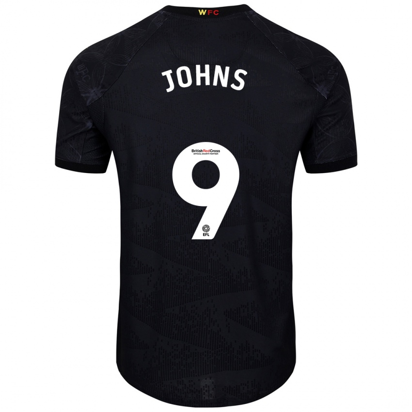 Kinderen Carly Johns #9 Zwart Wit Uitshirt Uittenue 2024/25 T-Shirt België