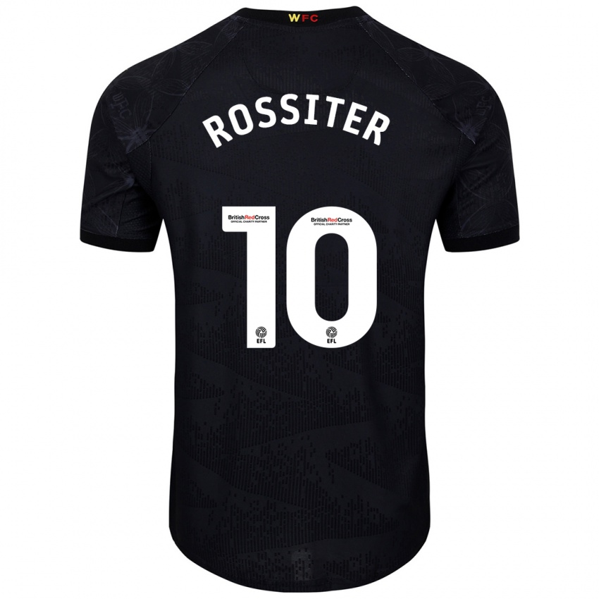 Enfant Maillot Annie Rossiter #10 Noir Blanc Tenues Extérieur 2024/25 T-Shirt Belgique