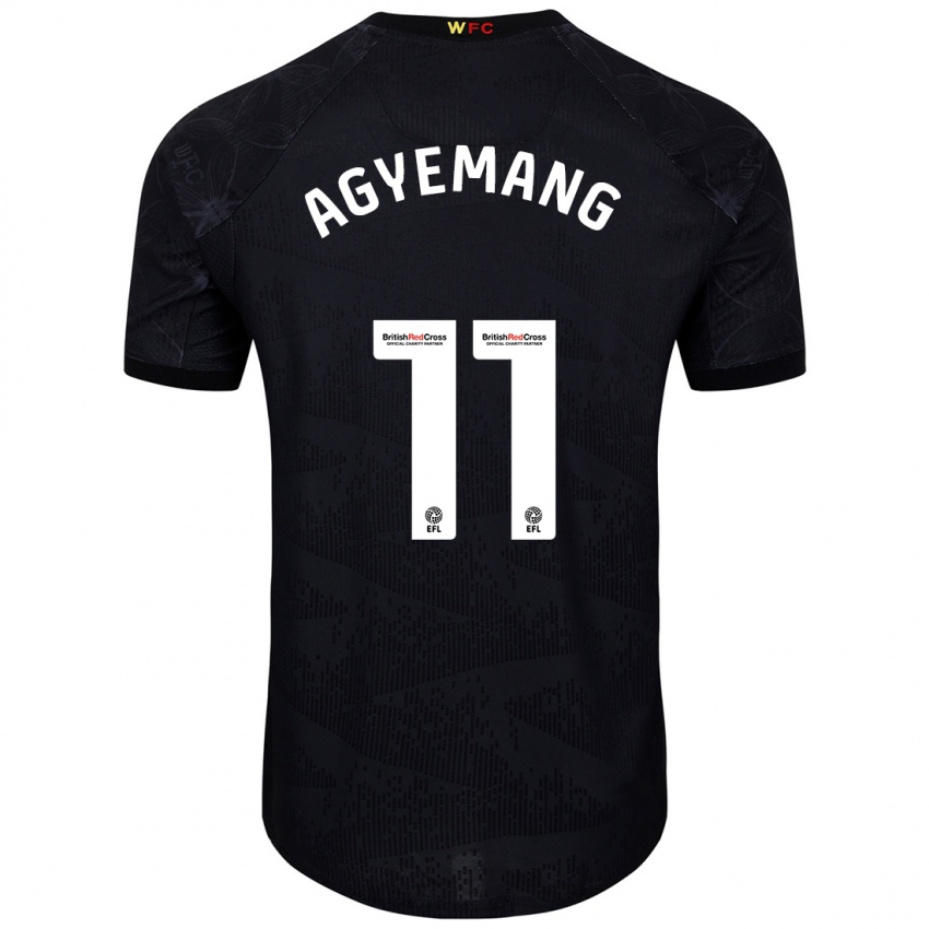 Enfant Maillot Michelle Agyemang #11 Noir Blanc Tenues Extérieur 2024/25 T-Shirt Belgique