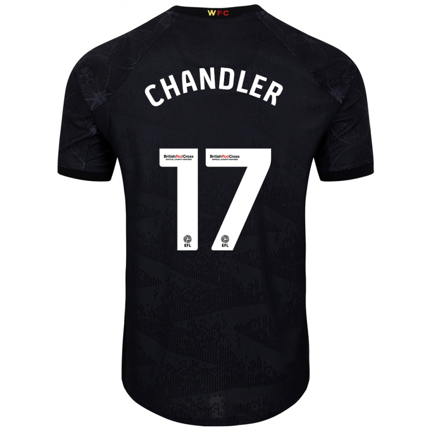 Kinderen Megan Chandler #17 Zwart Wit Uitshirt Uittenue 2024/25 T-Shirt België