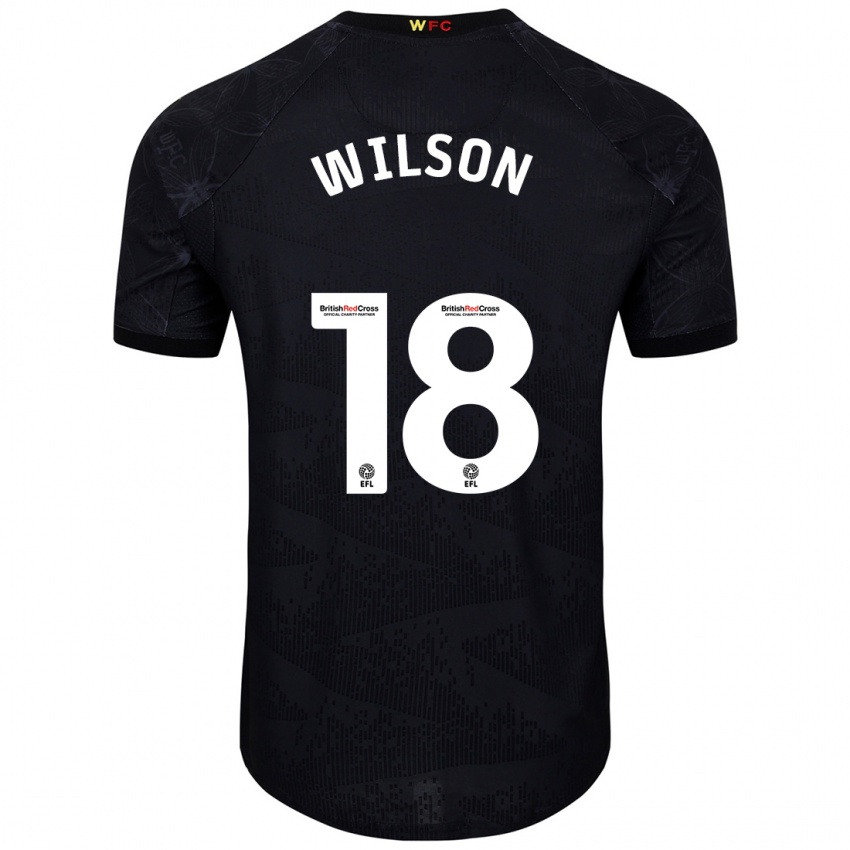 Kinderen Poppy Wilson #18 Zwart Wit Uitshirt Uittenue 2024/25 T-Shirt België