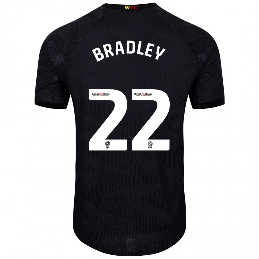 Enfant Maillot Jade Bradley #22 Noir Blanc Tenues Extérieur 2024/25 T-Shirt Belgique