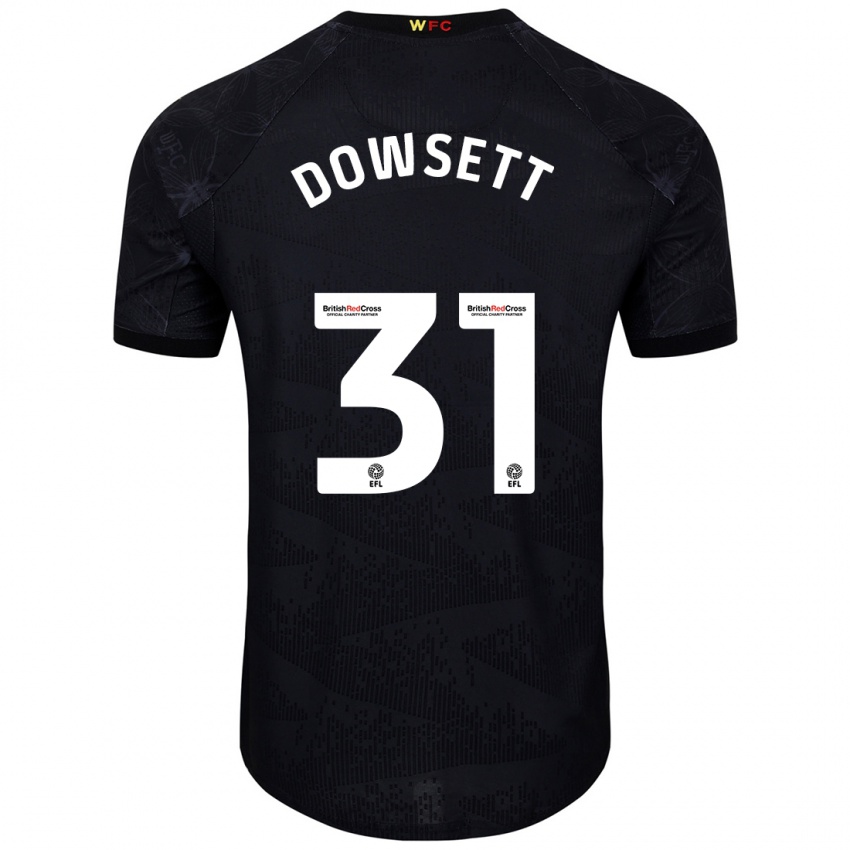 Kinderen Rebekah Dowsett #31 Zwart Wit Uitshirt Uittenue 2024/25 T-Shirt België