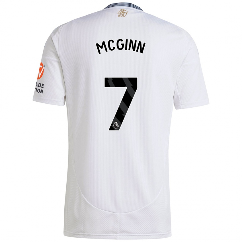 Enfant Maillot John Mcginn #7 Blanc Tenues Extérieur 2024/25 T-Shirt Belgique