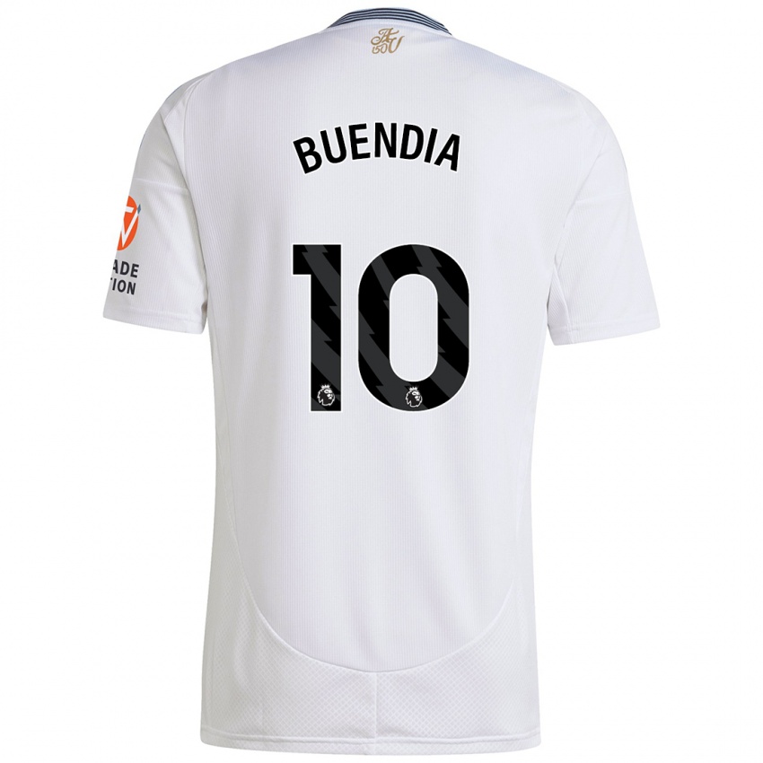 Enfant Maillot Emiliano Buendía #10 Blanc Tenues Extérieur 2024/25 T-Shirt Belgique