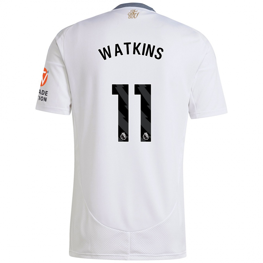 Enfant Maillot Ollie Watkins #11 Blanc Tenues Extérieur 2024/25 T-Shirt Belgique