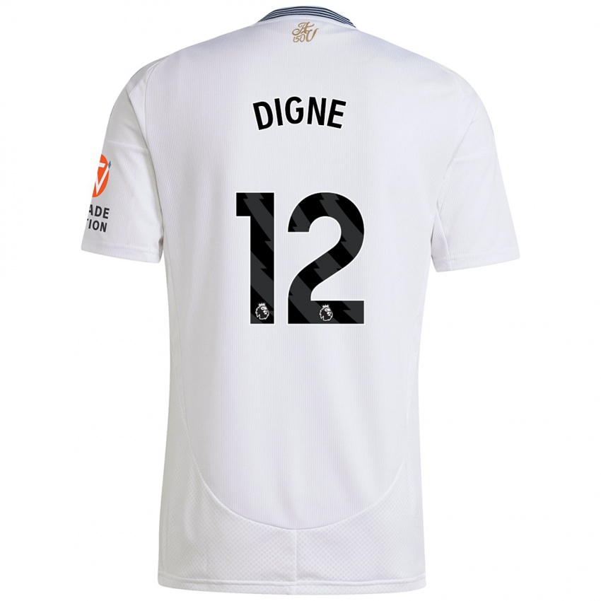 Enfant Maillot Lucas Digne #12 Blanc Tenues Extérieur 2024/25 T-Shirt Belgique